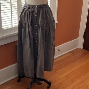 Rudy Jude Ink Button-Front Maxi Skirt